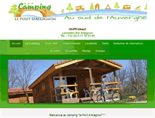 Tablet Screenshot of campingenauvergne.com